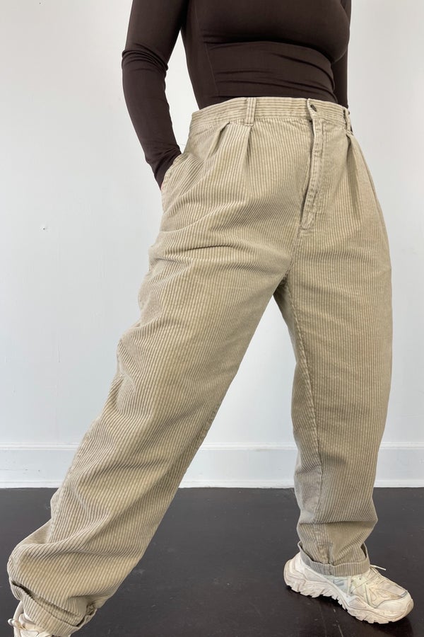White Dan cotton-blend corduroy straight-leg trousers | The Row | MATCHES UK