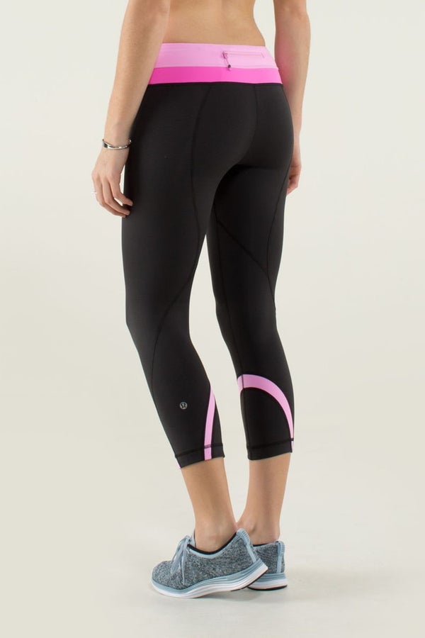 Buy the Lululemon Inspire Tight II Full-On Luxtreme Leggings With Mesh  Panel Pebble Print Parfait Pink Alberta Lake/Black Polyester Women's Size  12