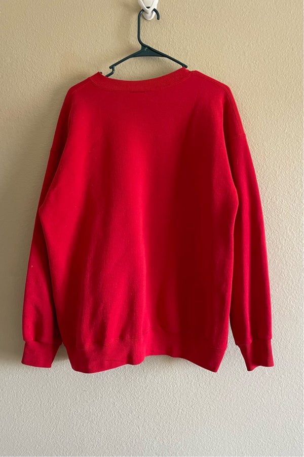 SAN FRANCISCO 49ERS RETRO CLASSIC FLC CREWNECK (EGGSHELL/ RED