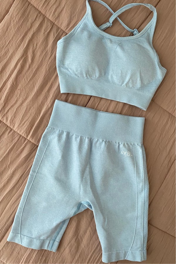 AYBL light blue shorts Super soft nice material not - Depop