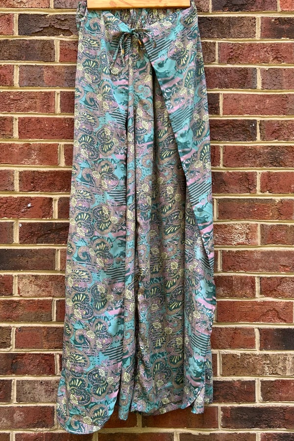 Earthbound Faux Wrap Wide Leg Pants | Nuuly Thrift