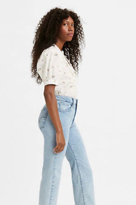 high waisted cropped flare jeans levis