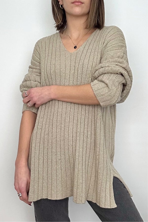 Oversized Rib-knit Sweater