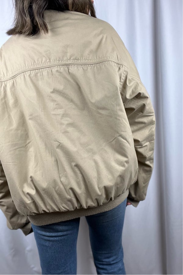 Tyre Quilt Hood Bomber in silver