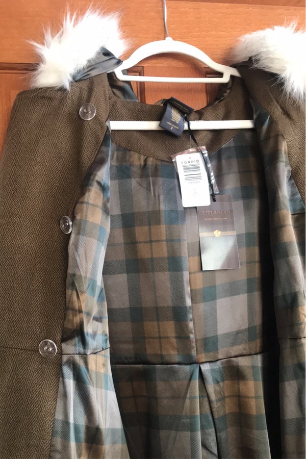 torrid outlander blue coat