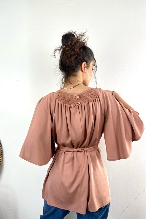 Vintage Mauve 70's Flowy Blouse | Nuuly Thrift