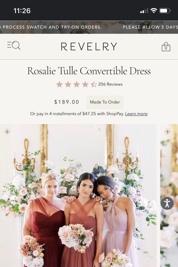 Convertible bridesmaid dresses by Revelry