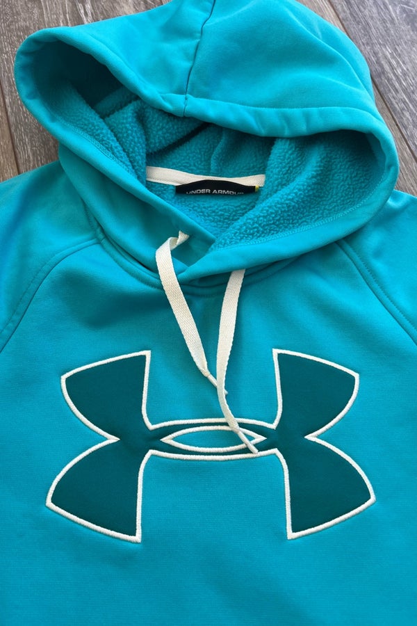 Under Armour Hoodie Womens Small Green Teal Sweats