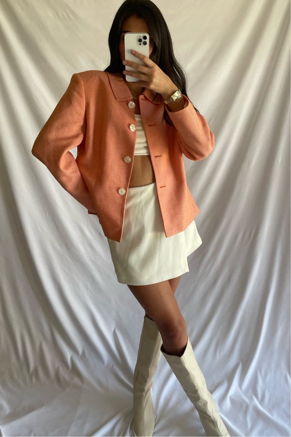 Vintage Salmon Blazer Nuuly Thrift