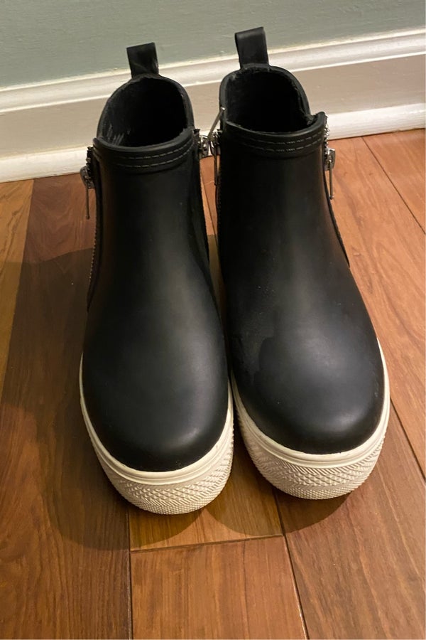 Steve madden wedge cheap rain boot