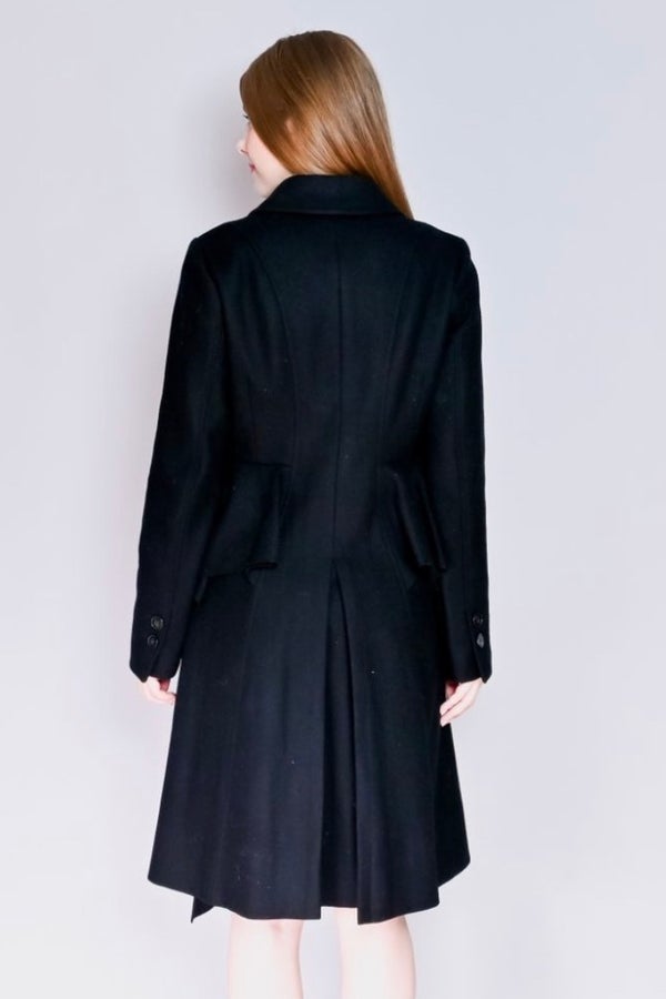 ALL SAINTS Black Wool-Blend Obia Coat