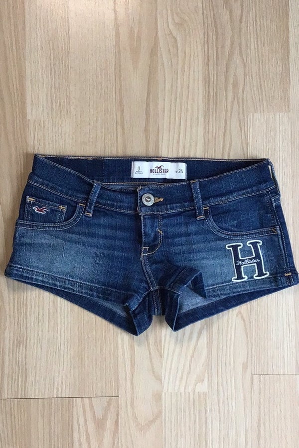 0 Darkwash Hollister Jean Shorts