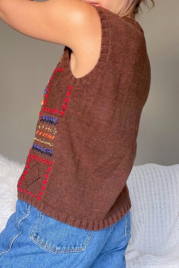 Stag Brown - Fair Isle Vest