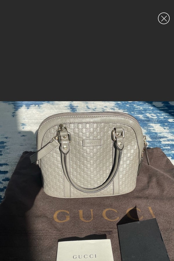 Gucci, Bags, Grey Gucci Microguccissima Mini Dome Bag