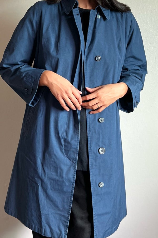 London fog navy hot sale trench coat