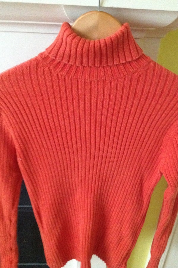 old navy orange turtleneck