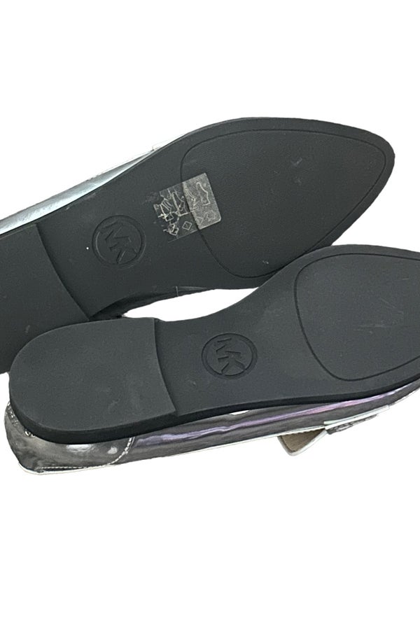 Michael Kors Connor metallic silver loafers