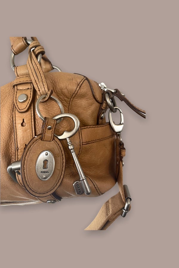 Fossil Maddox Satchel Camel Crossbody Strap Nuuly Thrift