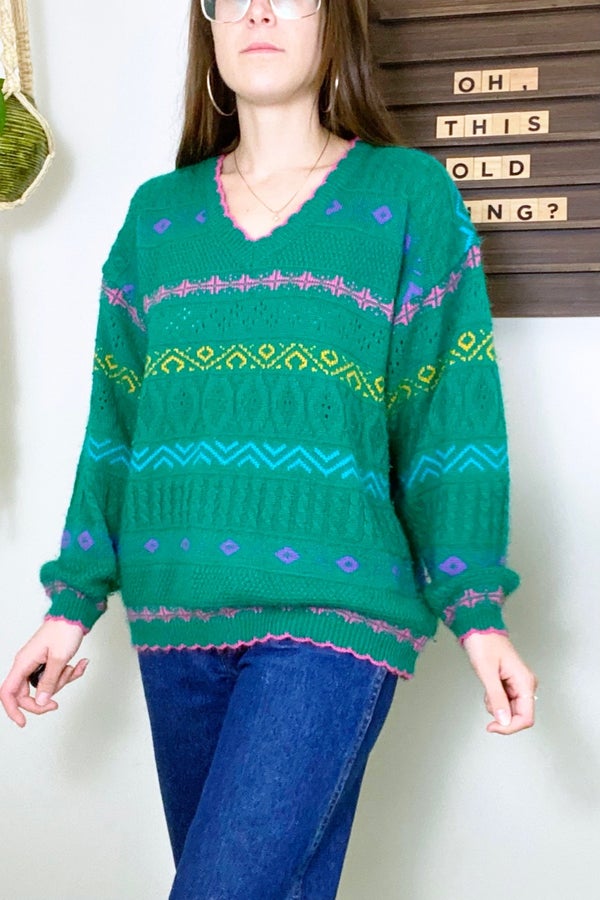 Vintage cheap multicolor sweater