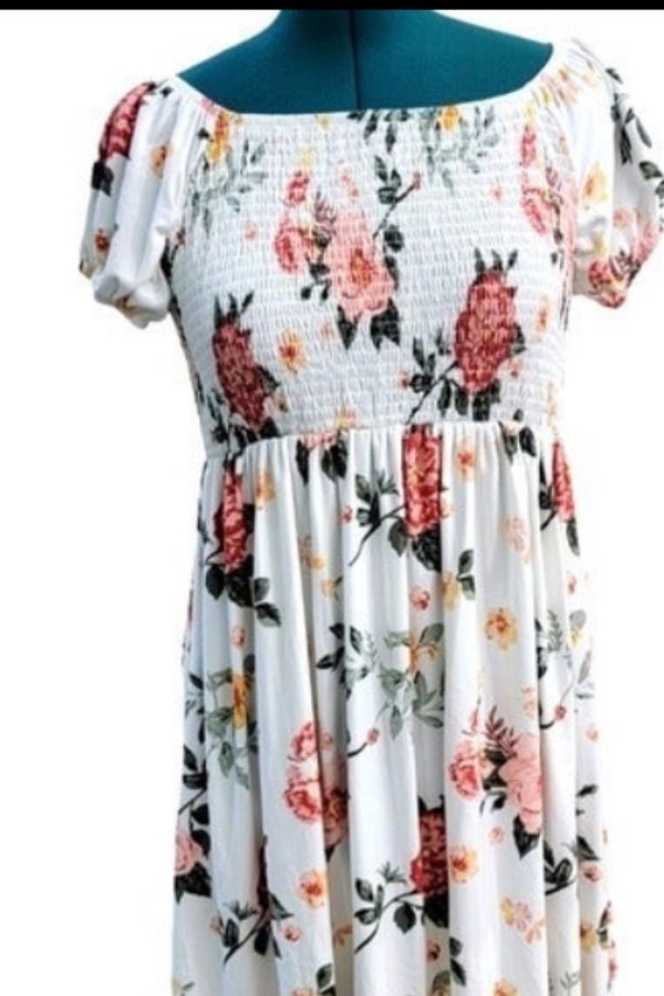 Derek Heart Maternity Women's White Floral A-Line | Nuuly Thrift