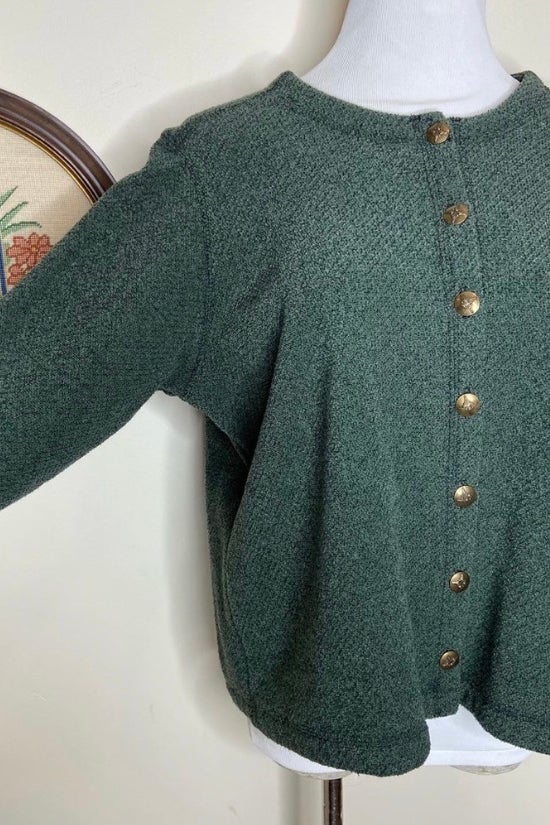 Vintage L.L. Bean Green Button Up Cardigan | Nuuly Thrift