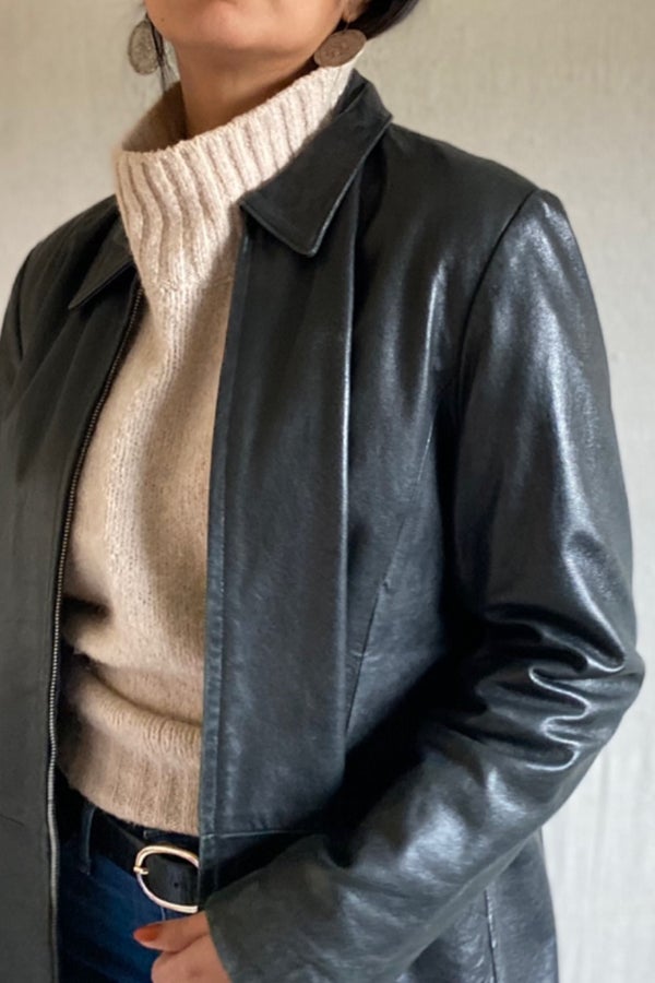 Alfani on sale leather coat