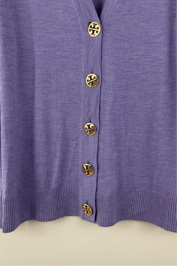 TORY BURCH Lavender Purple Merino Wool Gold Logo B | Nuuly Thrift