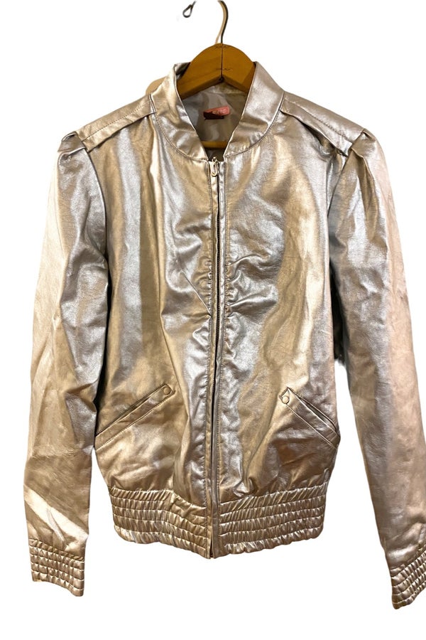 Metallic Silver Jacket Nuuly Thrift