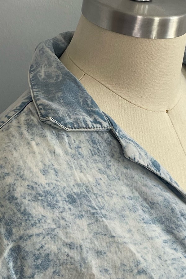 Thread + Supply Chambray Shirt- Acid Wash Blue- Si