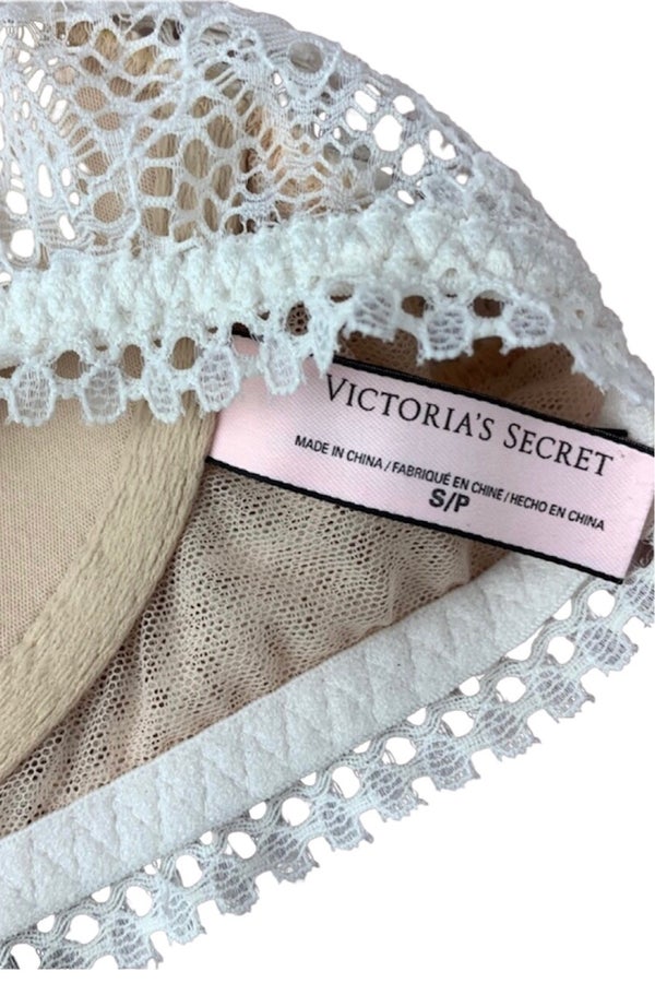 Victoria's Secret beige lace bralette