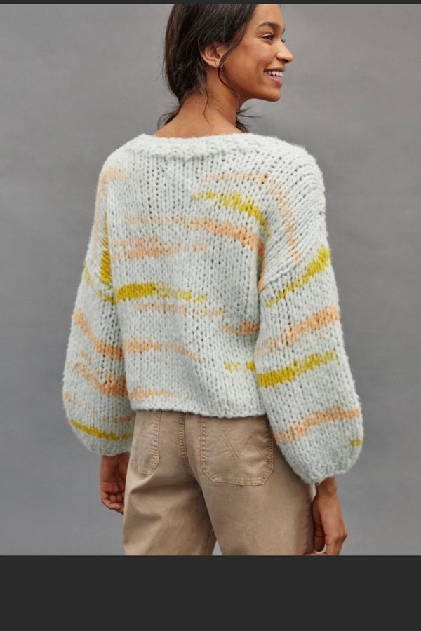 By Anthropologie Oversized Cable-Knit Sweater Vest