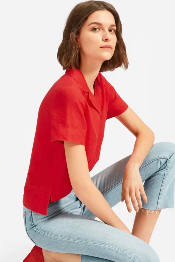 The Linen Short-Sleeve Notch Shirt