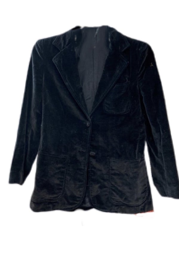 Black velour blazer Nuuly Thrift