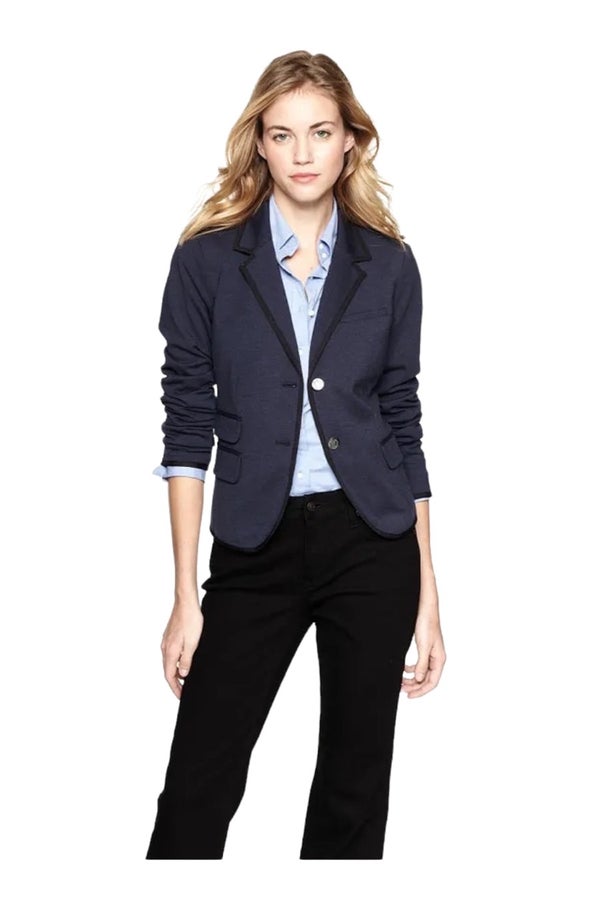 Gap Women’s Blazer Gap Classic Preppy Pipe Trim Ac Nuuly Thrift