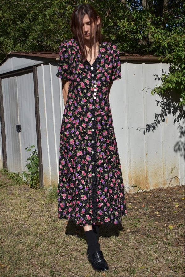 Vintage Floral Button Down Maxi Dress | Nuuly Thrift
