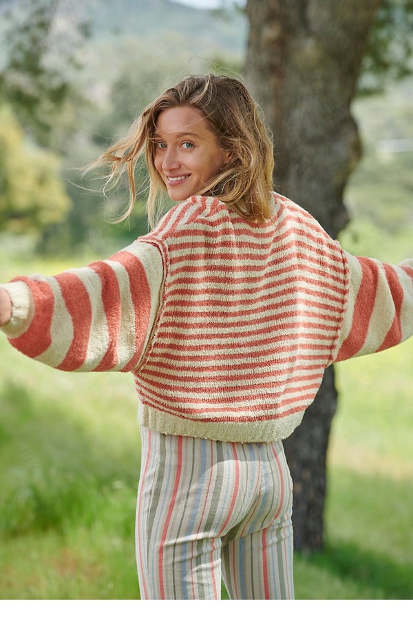 Free People Good vibes crew sweater 