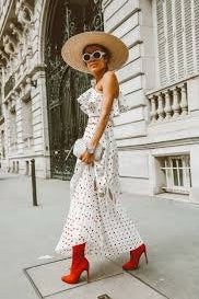 Self portrait red outlet polka dot dress