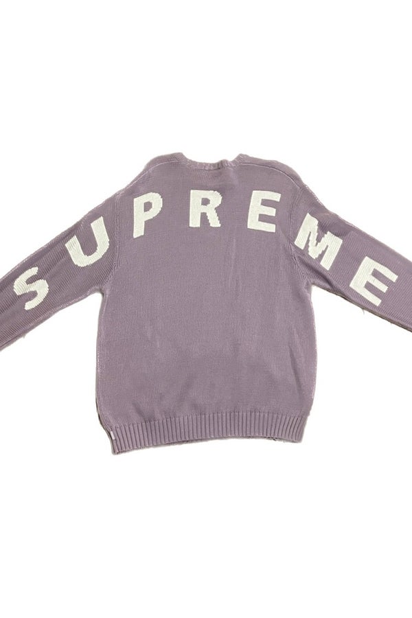 Supreme Back Logo Sweater in Lilac Like New | Nuuly Thrift