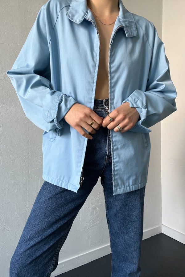 Vintage 60s Baby Blue Sportsmaster Bomber Jacket | Nuuly Thrift