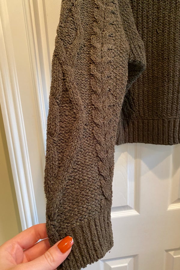 By Anthropologie Oversized Cable-Knit Sweater Vest