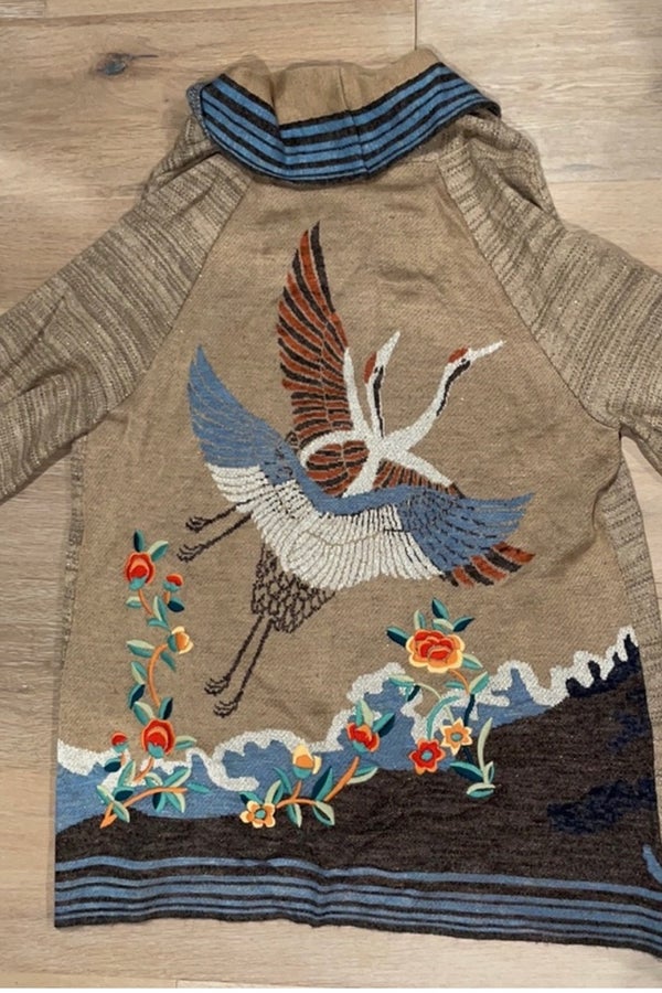 NWT Anthropologie Crane Cardigan M 