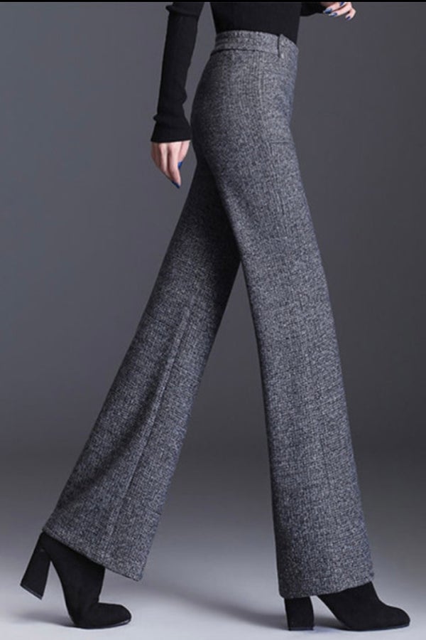 ARDEN B Dark Grey Silk Wool Blend High Waisted Twe | Nuuly Thrift