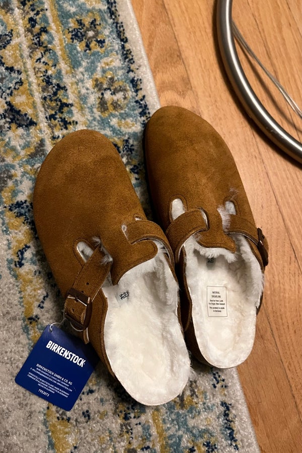 Birkenstock sherpa clog hot sale