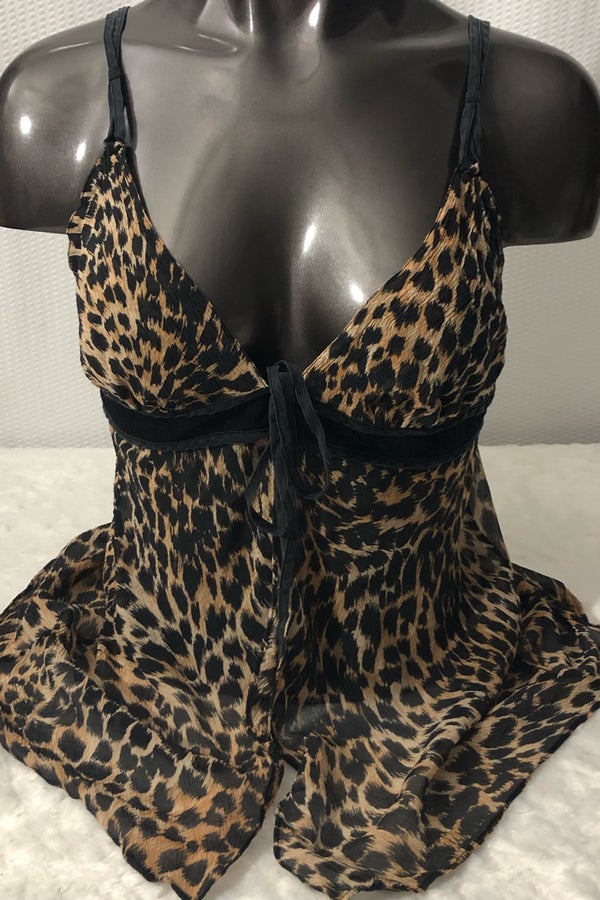 Victoria’s Secret Leopard Cheetah Print Lingerie Sz Large
