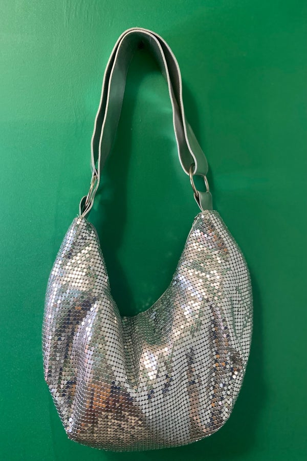 Y2k Sparkly Silver Purse Shoulder Bag Purse for Women Everyday Purse Hobo  Bag