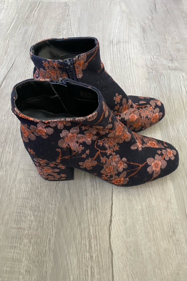 Floral ankle boots top primark