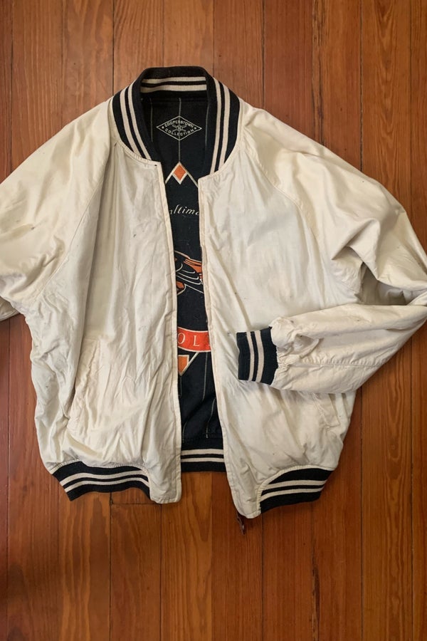 Vintage 90s Baltimore Orioles Satin Bomber Jacket