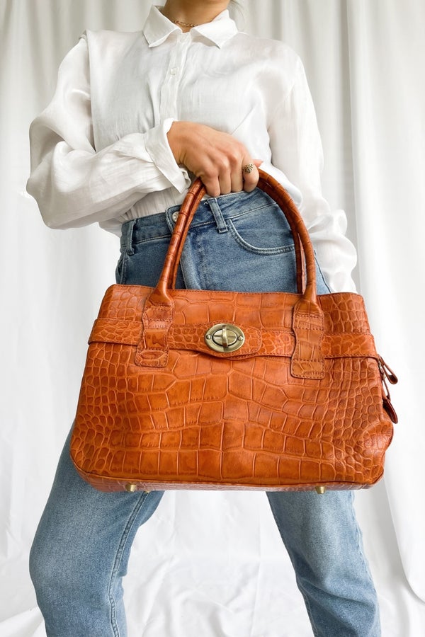 Guess - Red Crocodile Embossed Shoulder Bag Unknown