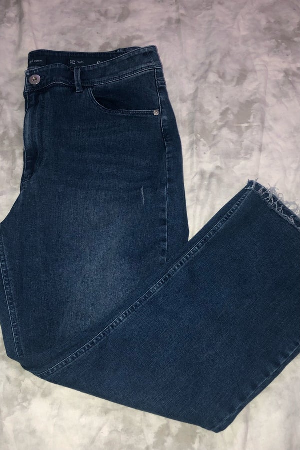 J. Jill Kick Flare Ankle Raw Hem Jeans | Nuuly Thrift