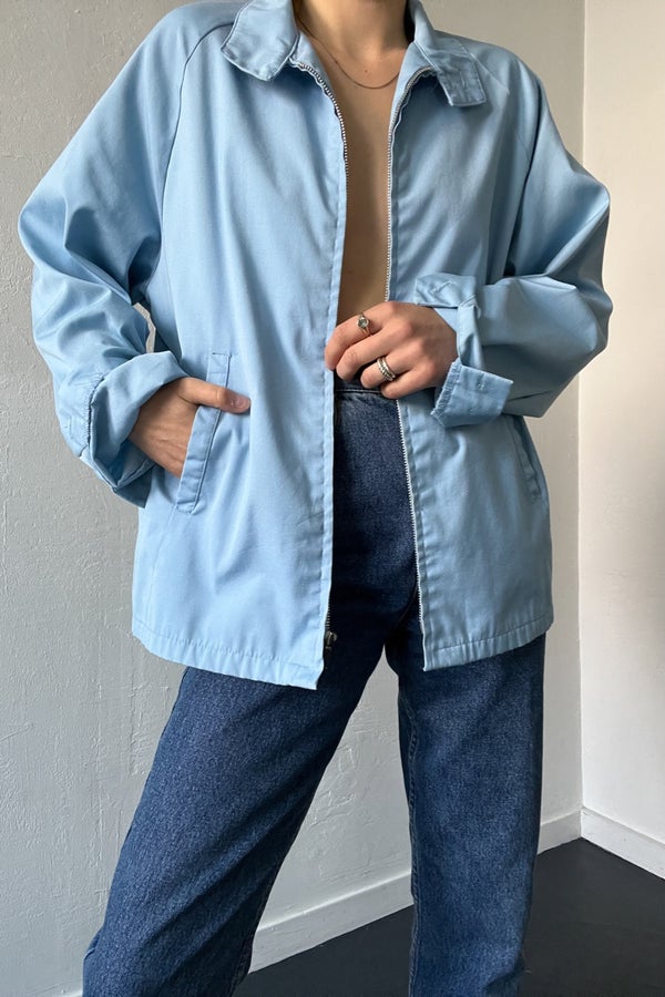 Vintage 60s Baby Blue Sportsmaster Bomber Jacket | Nuuly Thrift